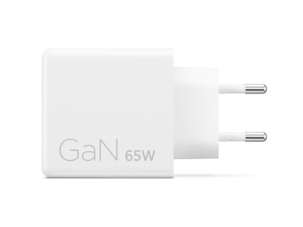 Lenovo Dual USB-C 65W GaN-laddare, vit