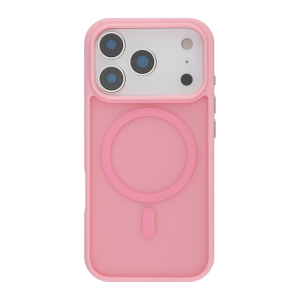 FoneKit MagSafe-kompatibelt Soft Touch skyddsfodral, iPhone 17 Pro Max, rosa
