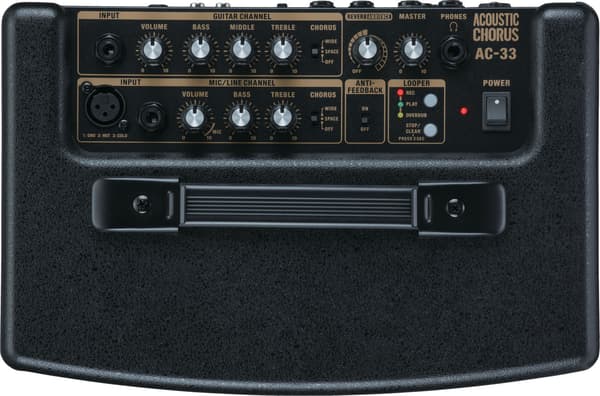 Roland AC-33 2x5" combo för akustisk gitarr, 30 watt, svart