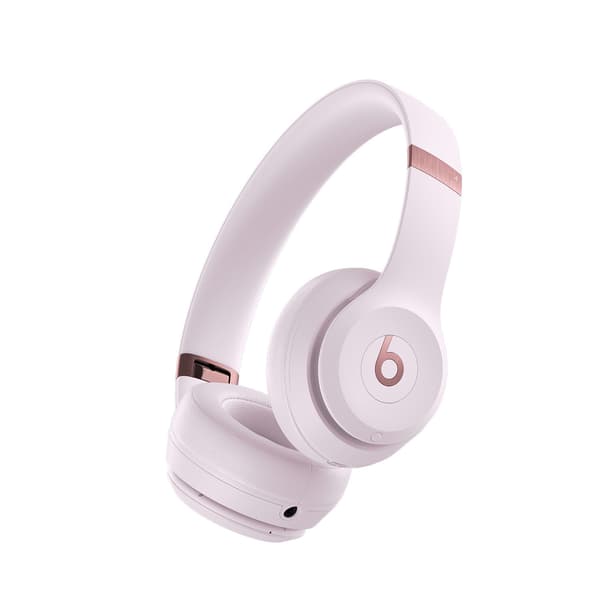Beats Solo 4 -Bluetooth-hörlurar, puderrosa