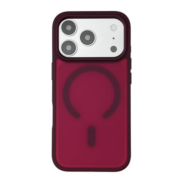 FoneKit MagSafe Soft Touch skyddsfodral, iPhone 18 Pro / 17 Pro, vinröd