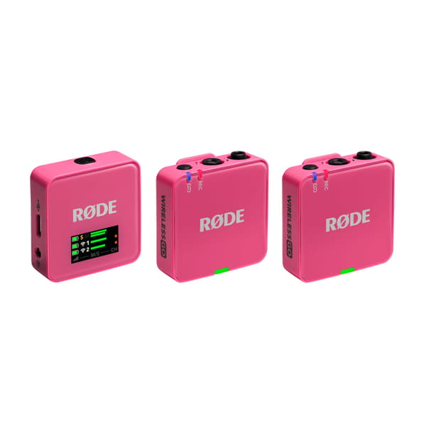 Rode Wireless GO 3 trådlöst mikrofonsystem, rosa