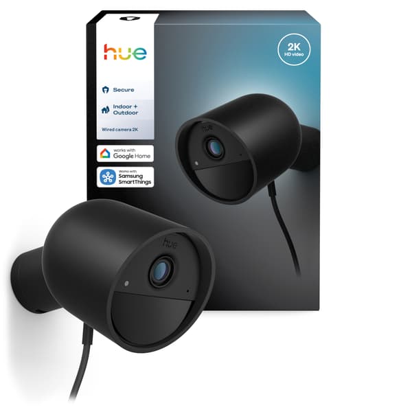 Philips Hue Secure 2K övervakningskamera, trådad, svart