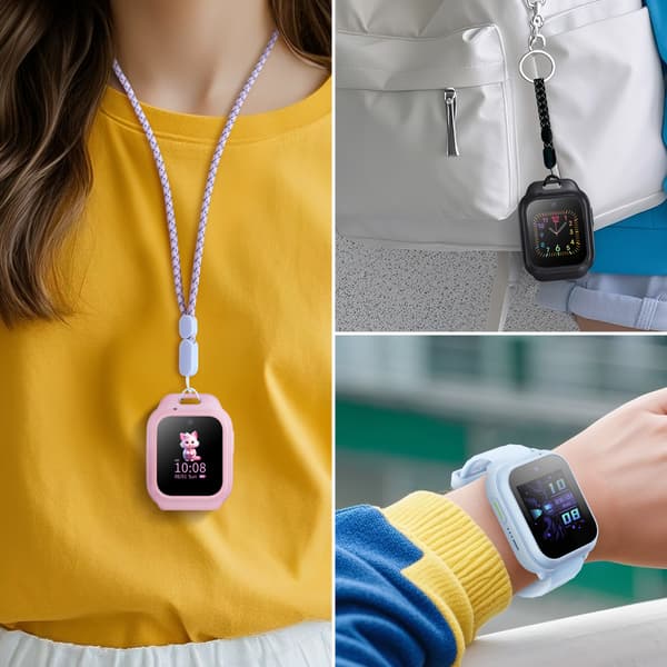ZTE K2/K2 Pro smartklocketelefon halsrem och skyddsfodral, ljusrosa