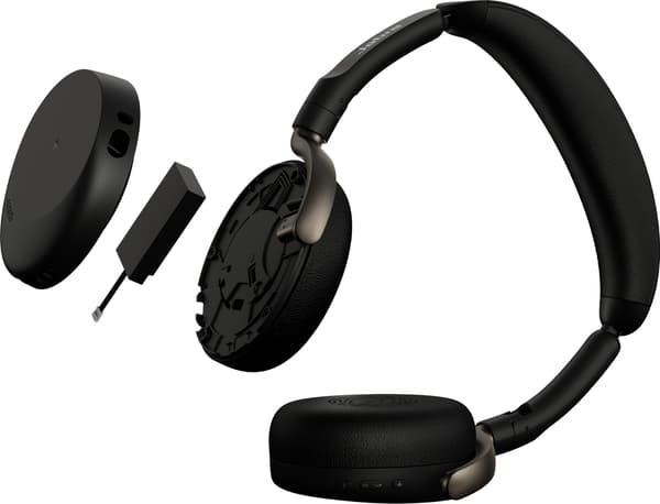 Jabra Evolve3 65 Flex LINK390C trådlöst headset och trådlös laddningsplatta, MS, svart