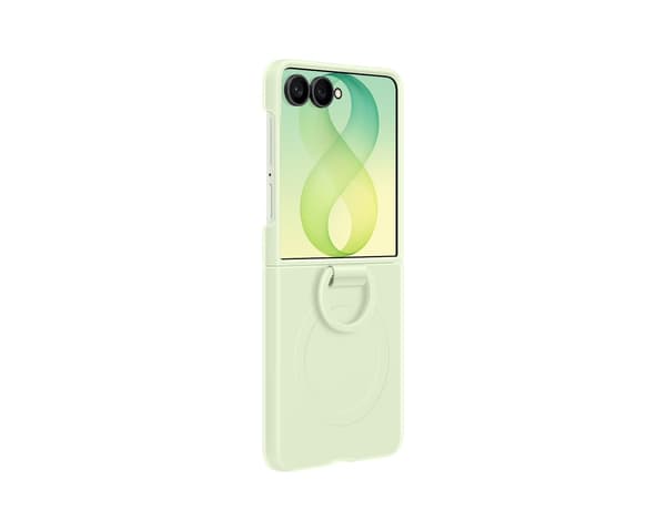 Samsung Galaxy Flip8 Silikon Ring Magnet Qi2 skyddsfodral, mint