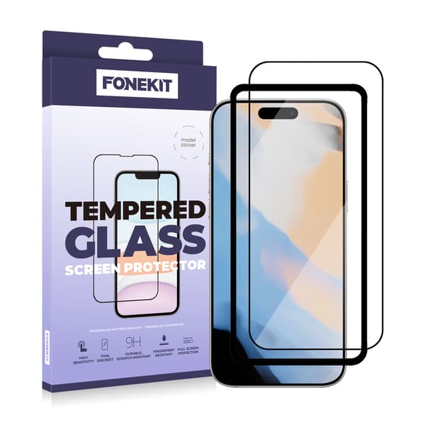 FoneKit Full Cover härdat glas, iPhone 17