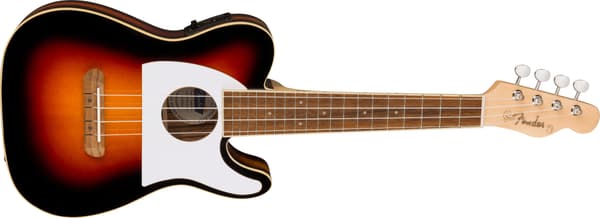 Fender Fullerton Telecaster elektroakustisk ukulele, 2-Color Sunburst