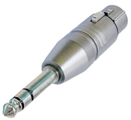 Neutrik XLR hona - 6,3 mm hane -adapter