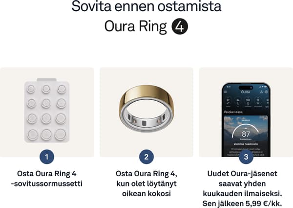 Oura Ring 4 smart ring, Gold, storlek 9
