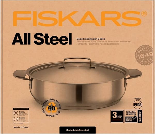 Fiskars All Steel -stekpanna, 28 cm