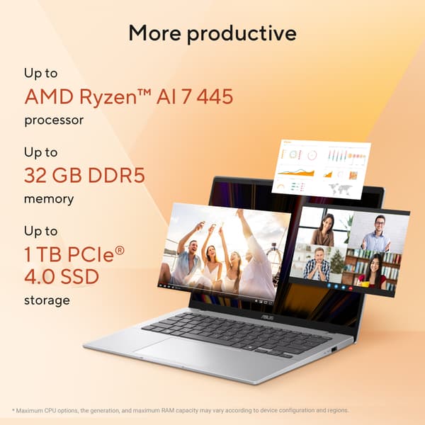 ASUS Vivobook 16 16" bärbar dator, Windows 11 Home (D1607GA-MB044W)