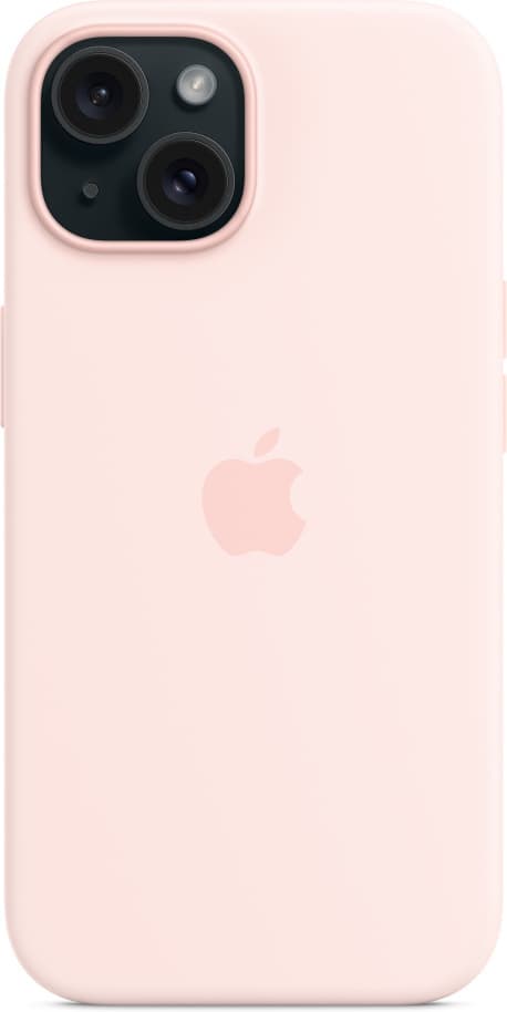 Apple iPhone 15 silikonfodral med MagSafe, rosa