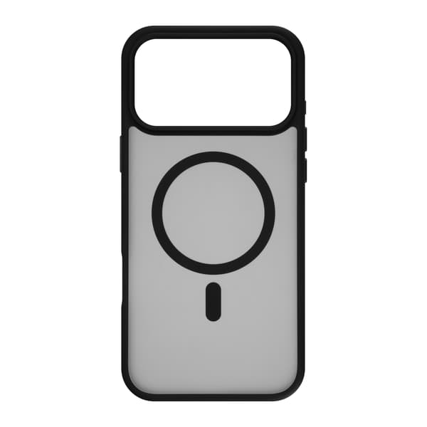 FoneKit MagSafe-kompatibelt Soft Touch skyddsfodral, iPhone 17 Pro Max, svart/grå