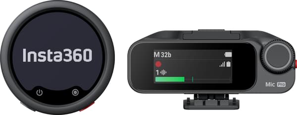 Insta360 Mic Pro (1 TX + 1 RX) trådlös mikrofon, svart