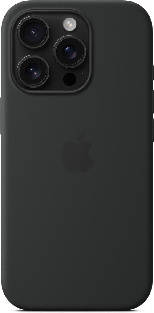 Apple iPhone 16 Pro-silikonskal med MagSafe, svart