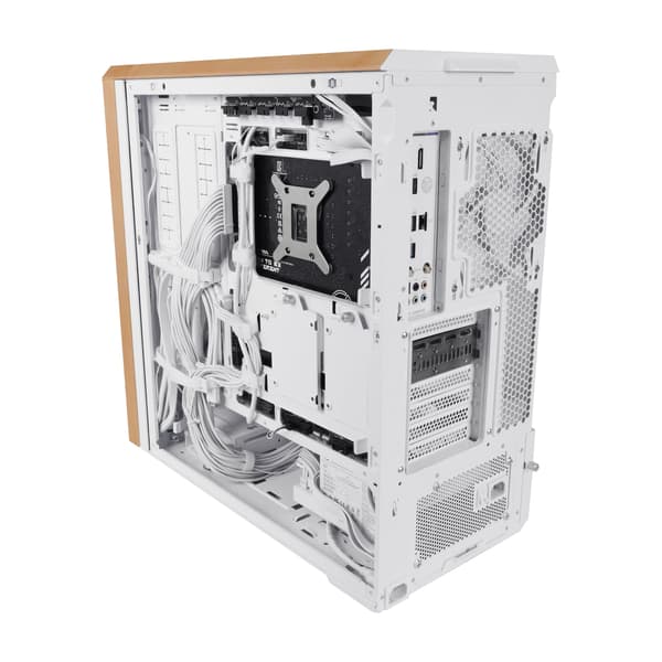 Lian Li Lancool 217 ATX-chassi, vit/björk