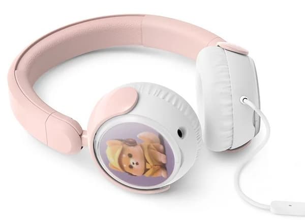Philips TAK2000PK/00 trådbundna hörlurar för barn, rosa