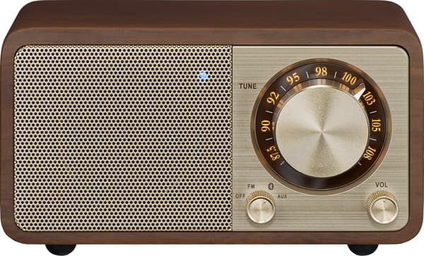 Sangean WR-7 Plus FM-radio med Bluetooth, valnöt