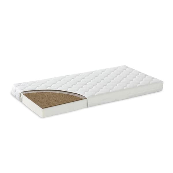TinyNord COCO dubbelsidig madrass, 120×60×9,5 cm, vit