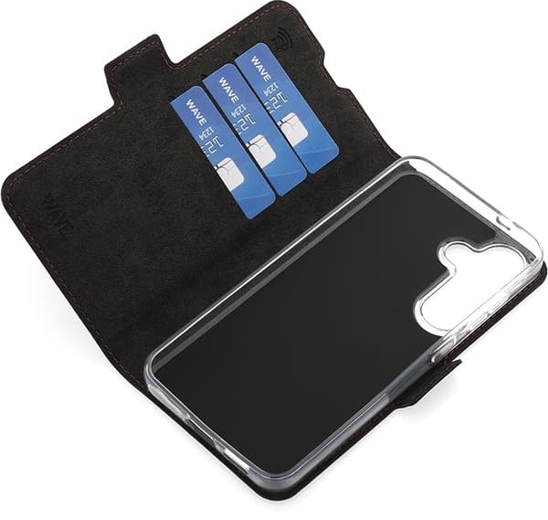 Wave Book Case, Samsung Galaxy S25 5G, Rökig Sangria