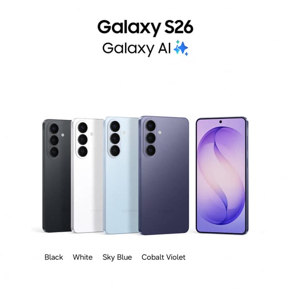 Samsung Galaxy S26 5G-telefon, 512/12 GB, vit