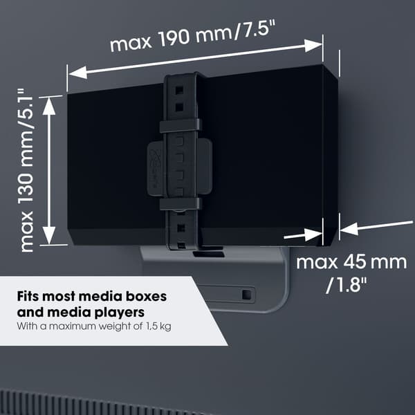 Vogel's TVA 6400 mediaboxhållare, svart