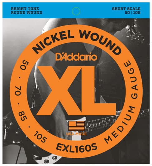 D'Addario EXL160S Short Scale 050 - 105 strängset för elbas