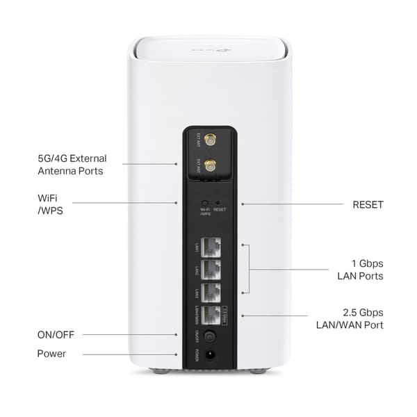 TP-LINK Archer NB450 5G Dual-Band-modem och WiFi7-router