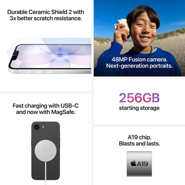 Apple iPhone 17e 256 GB telefon, mjukrosa