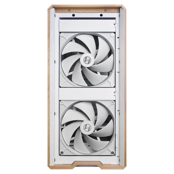 Lian Li Lancool 217 ATX-chassi, vit/björk