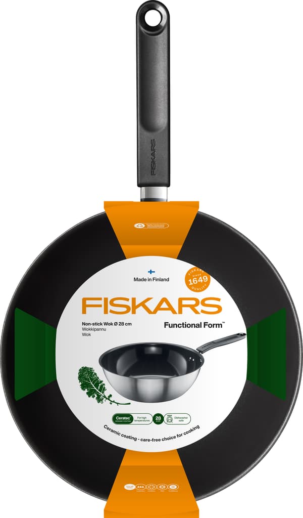 Fiskars Functional Form -wokpanna, 28 cm
