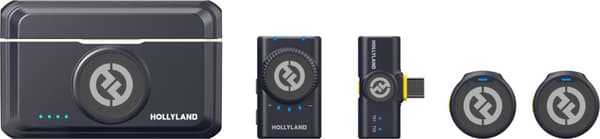Hollyland LARK M2 Mini Combo trådlöst mikrofonsystem, Camera RX + USB‑C RX