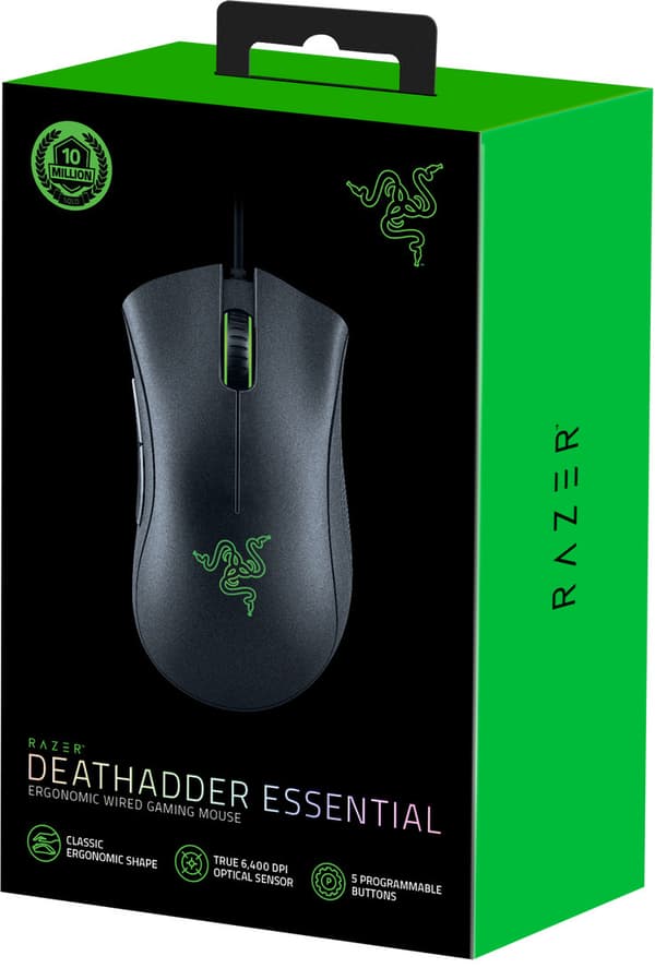 Razer Deathadder Essential -spelmus, svart