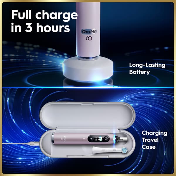 Oral-B iO9 eltandborste, rosa + laddningsbart resefodral