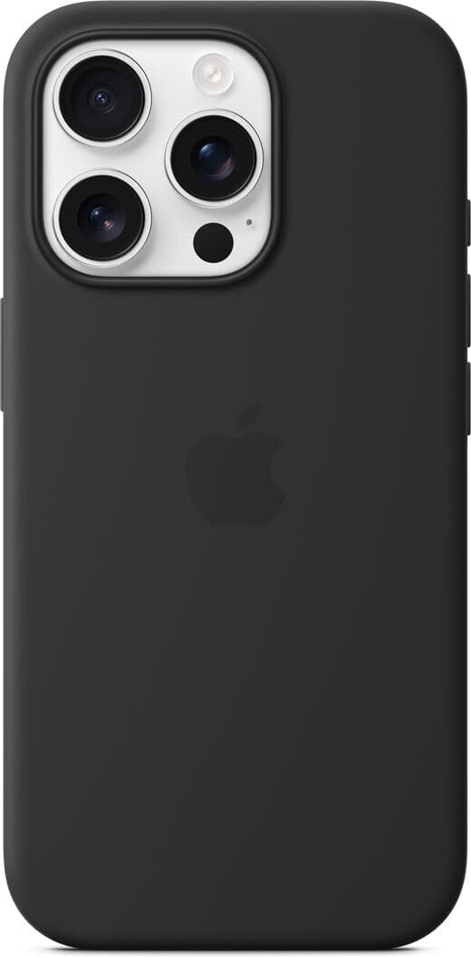Apple iPhone 16 Pro-silikonskal med MagSafe, svart