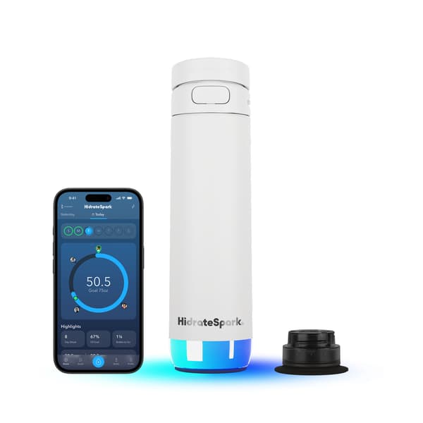 HidrateSpark PRO 2 smart dryckesflaska med sugrör, 0,62 l, vit