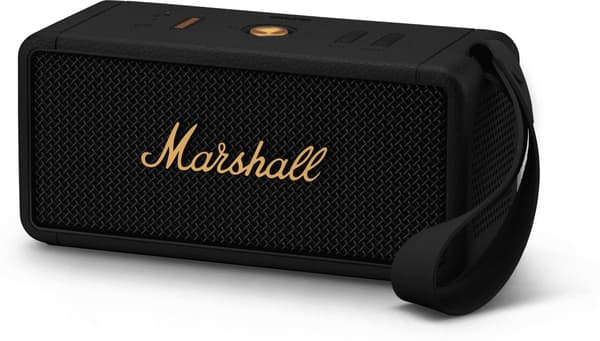 Marshall Middleton Bluetooth-högtalare, svart/mässing
