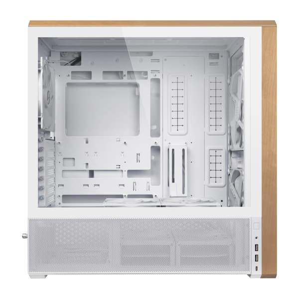 Lian Li Lancool 217 ATX-chassi, vit/björk