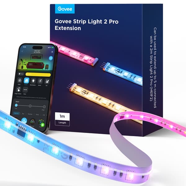 Govee Strip Light 2 Pro LED-ljuslistförlängning, 1 m