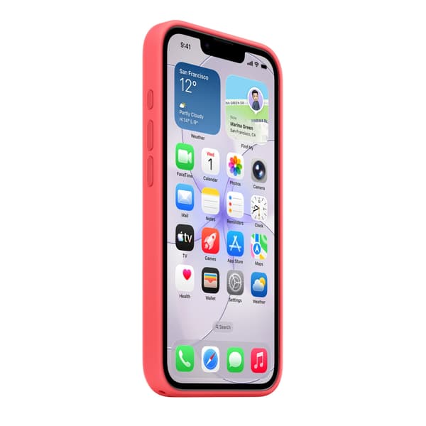 Apple iPhone 17e silikonskal, ljus guava (MHWH4)