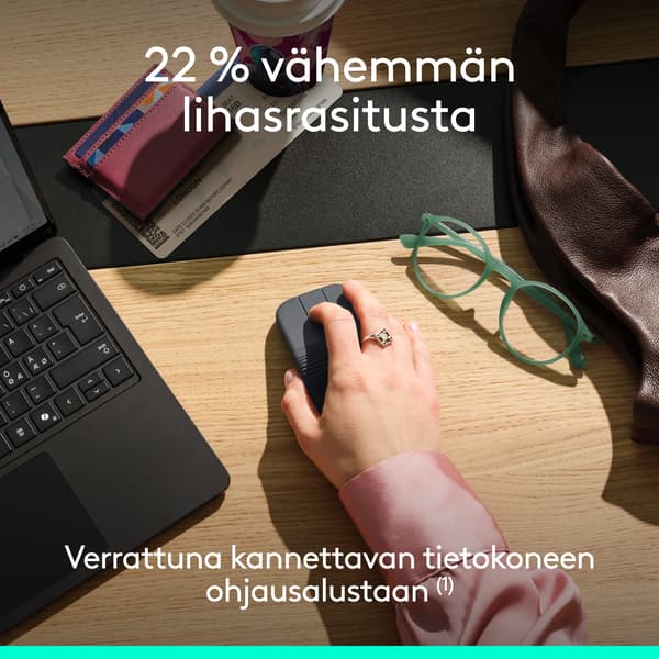 Logitech Mobi Fold trådlös mus, svart