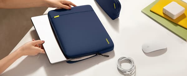 tomtoc Defender A13 Laptop skyddsfodral kit, 16", blå