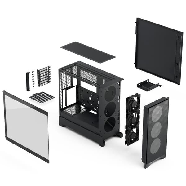 Fractal Design Pop 2 Air ATX-chassi med sidofönster, svart