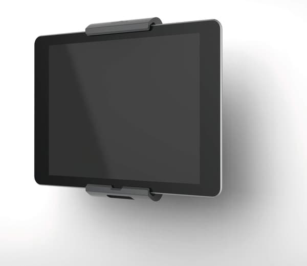 Durable -tabletställ med väggfäste och arm, silver