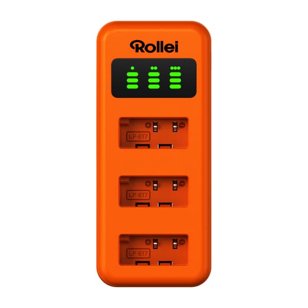 Rollei Set LP-E17 3-pack batteri- och laddarset