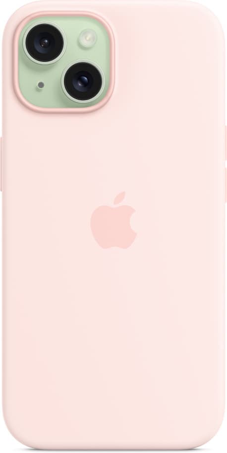 Apple iPhone 15 silikonfodral med MagSafe, rosa