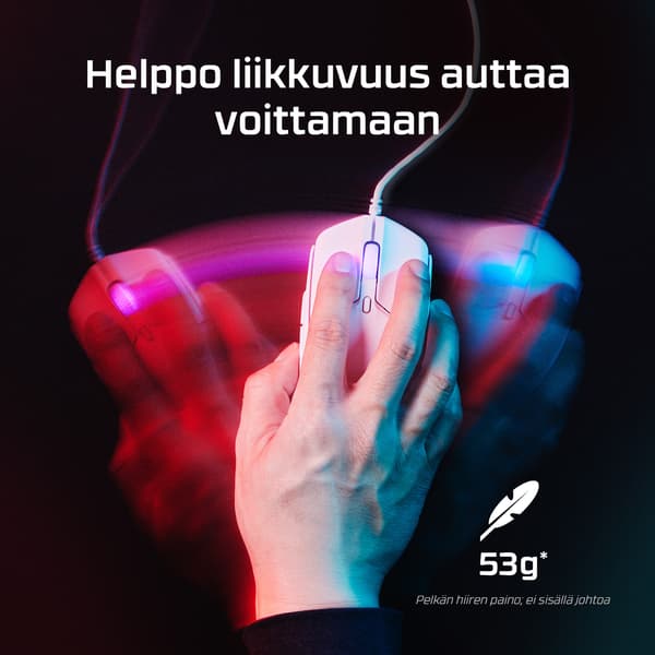 HyperX Pulsefire Haste 2 Gaming Mouse spelmus, vit