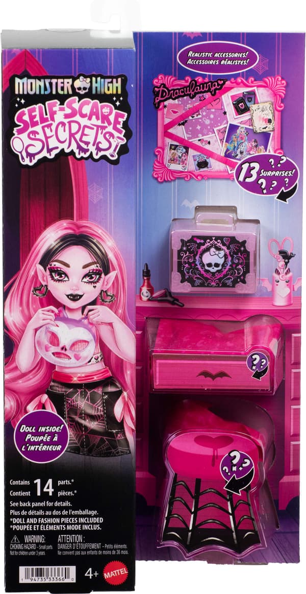 Monster High Självskrämsel-hemligheter Draculaura modesdocka