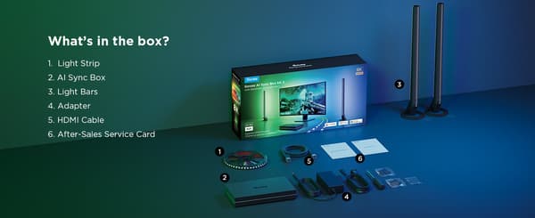 Govee AI Sync Box Kit 2 smart belysningsset, 27-34"